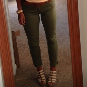 Toothpick olive j crew jeans - EUC